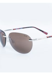 Big-Star - Okulary przeciwsłoneczne męskie Z74009 850 + etui. Kolor: brązowy