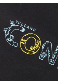 Volcano - Bawełniana koszulka z nadrukiem T-CONNECT JUNIOR. Kolor: niebieski. Materiał: bawełna. Wzór: nadruk. Styl: klasyczny