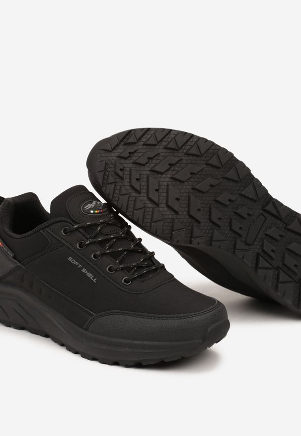 Born2be - Czarne Buty Sportowe w Typie Trekkingowych Sznurowane Taivonna. Nosek buta: okrągły. Zapięcie: sznurówki. Kolor: czarny. Materiał: materiał. Obcas: na obcasie. Wysokość obcasa: niski