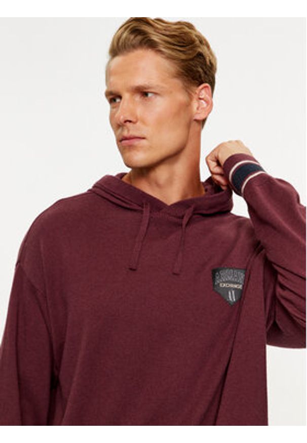 Armani Exchange Sweter 6RZM2A ZM3FZ 14AU Bordowy Regular Fit. Kolor: czerwony. Materiał: syntetyk
