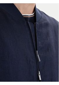 Bugatti Kurtka bomber 171300-11045 Granatowy Regular Fit. Kolor: niebieski. Materiał: len #4