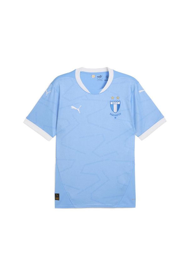 Puma - Męska koszulka domowa Malmö FF PUMA Team Light Blue White. Kolor: biały, wielokolorowy, niebieski