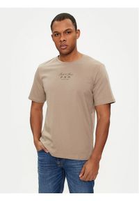 Jack & Jones - Jack&Jones T-Shirt 12251315 Beżowy Regular Fit. Kolor: beżowy. Materiał: bawełna #1