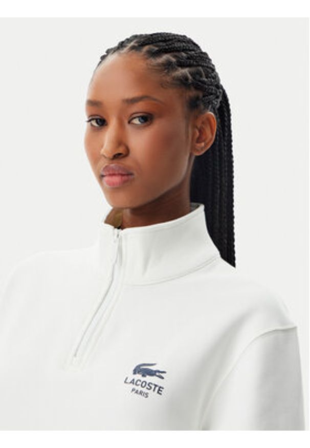 Lacoste Bluza Unisex SH2735 Biały Regular Fit. Kolor: biały. Materiał: bawełna
