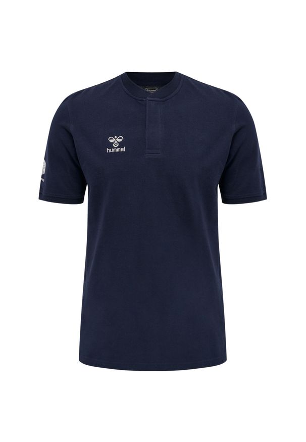 Polo Hummel Move Grid. Okazja: na co dzień. Typ kołnierza: polo. Kolor: niebieski. Styl: casual