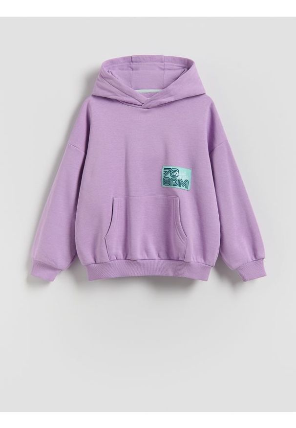 Reserved - Bluza oversize - fuksja. Kolor: różowy. Materiał: dzianina, bawełna