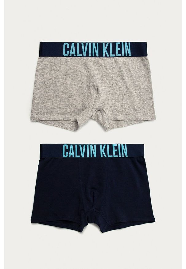 Calvin Klein Underwear - Bokserki dziecięce (2-pack). Kolor: szary. Materiał: bawełna, dzianina, elastan. Wzór: nadruk