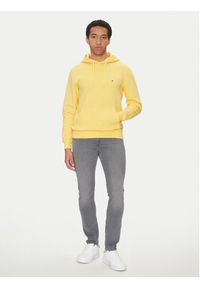 TOMMY HILFIGER - Tommy Hilfiger Bluza Essential MW0MW37235 Żółty Regular Fit. Kolor: żółty. Materiał: bawełna #3