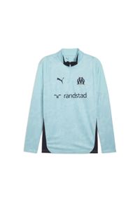 Puma - Męska bluza treningowa Olympique Marsylia z zamkiem 1/4 PUMA. Kolor: niebieski. Sport: piłka nożna
