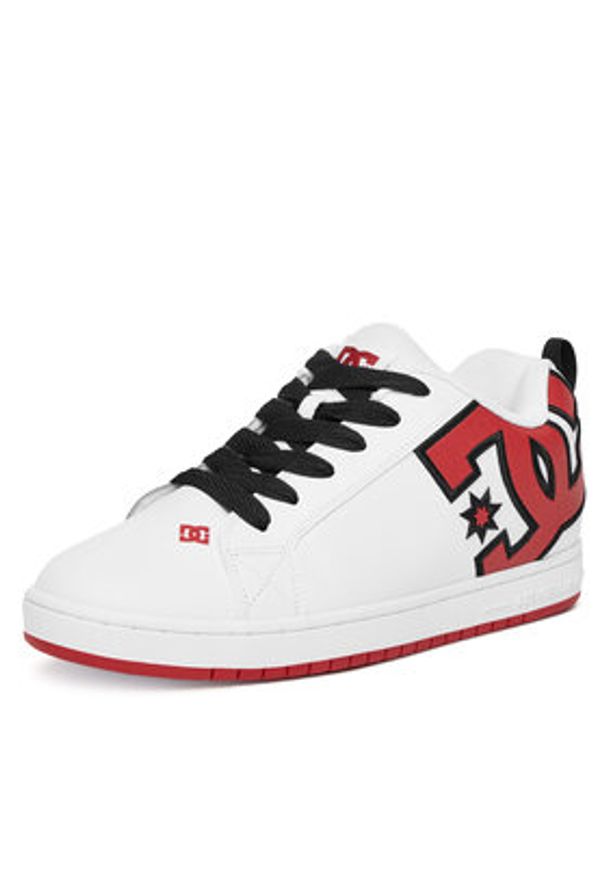 DC Shoes Sneakersy COURT GRAFFIK DC01661110 Biały. Kolor: biały. Materiał: skóra