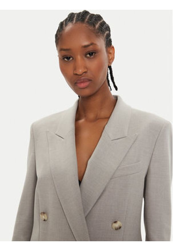 BOSS - Boss Marynarka Jaleto3 50528696 Szary Regular Fit. Kolor: szary. Materiał: wiskoza