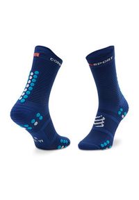 Compressport Skarpety długie Pro Racing Socks V4.0 Run High XU00046B_533 Granatowy. Kolor: niebieski. Materiał: materiał #2