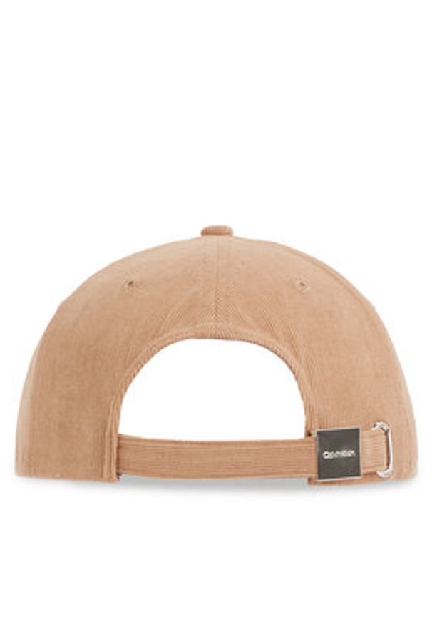 Calvin Klein Czapka z daszkiem Corduroy Cotton Cap K60K612894 Brązowy. Kolor: brązowy. Materiał: poliester, materiał