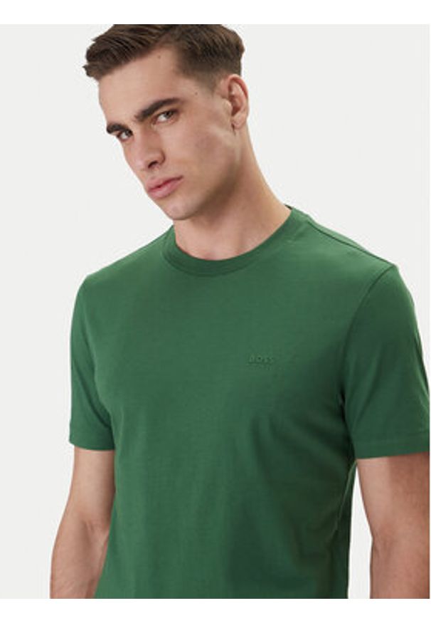 BOSS T-Shirt Thompson 01 50468347 Zielony Regular Fit. Kolor: zielony. Materiał: bawełna