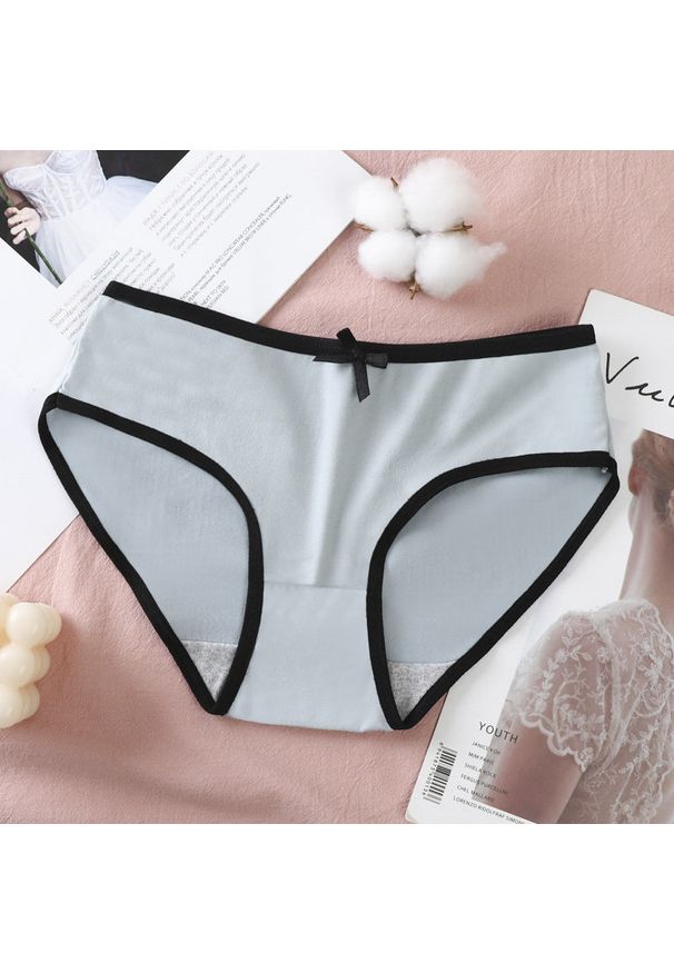 Intica - Figi dziewczęce z ozdobną lamówką na co dzień i specjalne okazje Tamarah. Kolor: niebieski. Materiał: materiał