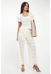 Twinset Milano - Bluzka damska koronkowa TWINSET. Materiał: koronka #5