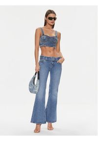 Tommy Jeans Top DW0DW17065 Niebieski Slim Fit. Kolor: niebieski. Materiał: bawełna #4