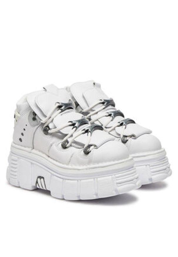NEW ROCK Sneakersy M-106-S53 Biały. Kolor: biały. Materiał: skóra