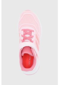 Adidas - adidas Buty dziecięce Duramo 10 EL kolor różowy. Nosek buta: okrągły. Zapięcie: rzepy. Kolor: różowy. Materiał: guma