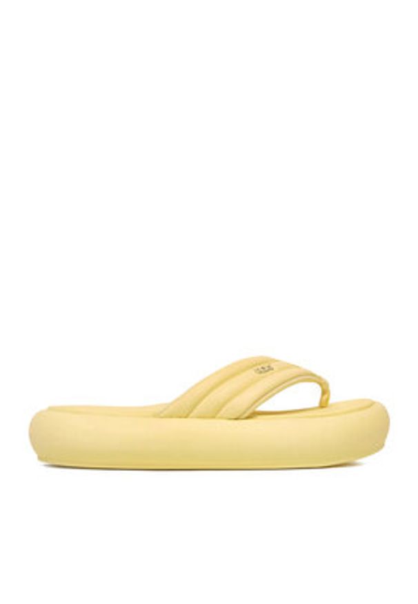 Roxy Japonki CEOWB-3CK003 Żółty jasny. Kolor: żółty. Materiał: skóra