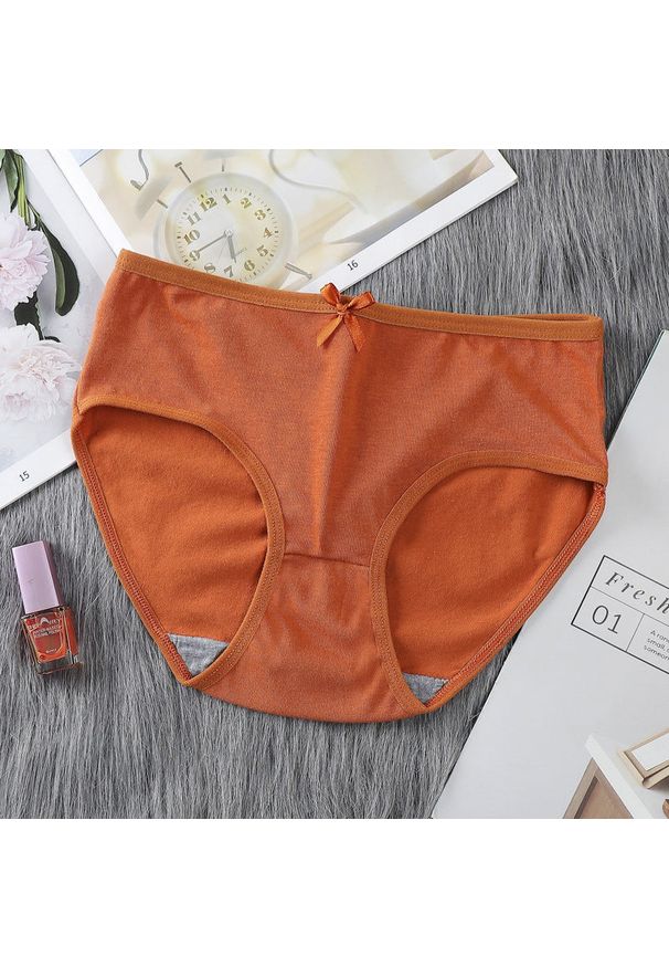 Intica - Figi dziewczęce o średnim stanie z elastycznymi bokami Tomiko. Kolor: pomarańczowy. Materiał: materiał