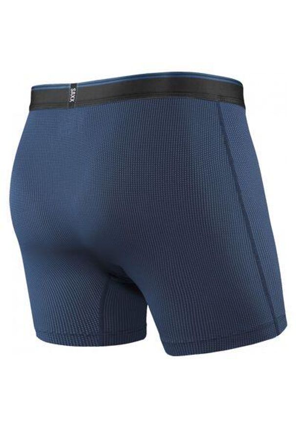SAXX - Bokserki termoaktywne męskie Saxx Quest Boxer Brief Fly. Kolor: niebieski. Sport: fitness