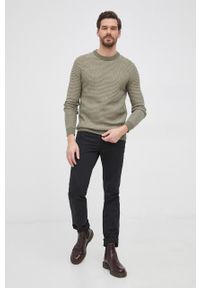 Selected Homme Sweter męski kolor zielony. Okazja: na co dzień. Kolor: zielony. Materiał: bawełna, materiał. Długość rękawa: długi rękaw. Długość: długie. Styl: casual #3