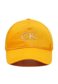 Calvin Klein Czapka z daszkiem Re-Lock K60K609168 Pomarańczowy. Kolor: pomarańczowy. Materiał: materiał #5