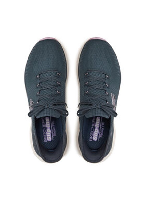 skechers - Skechers Sneakersy 150470/NVLV Granatowy. Kolor: niebieski. Materiał: materiał