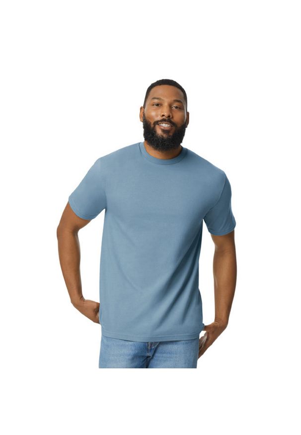 GILDAN - Koszulka Unisex Dla Dorosłych Softstyle Midweight. Kolor: szary, niebieski, wielokolorowy. Sport: turystyka piesza