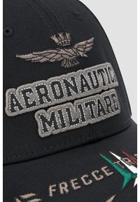 Aeronautica Militare - AERONAUTICA MILITARE Czarna męska czapka z daszkiem. Kolor: czarny. Styl: sportowy, casual, elegancki #4