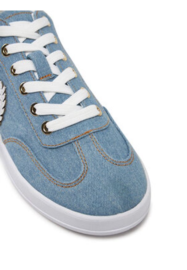 Pollini Sneakersy SA15192G1MXA370A Niebieski. Kolor: niebieski. Materiał: materiał
