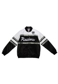 Mitchell & Ness - Bluza dresowa zapinana na guziki Oakland Raiders. Kolor: czarny. Materiał: dresówka #1