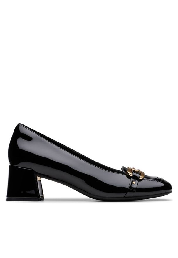 Clarks Czółenka Nyta45 Court 26181317 Czarny. Kolor: czarny. Materiał: skóra, lakier