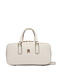 TOMMY HILFIGER - Tommy Hilfiger Torebka Th Daily Crossover Mono AW0AW18415 Biały. Kolor: biały. Materiał: skórzane #5