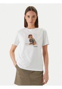 Barbour T-Shirt Marine LTS0716WH11 Biały Regular Fit. Kolor: biały. Materiał: bawełna. Styl: marine #1