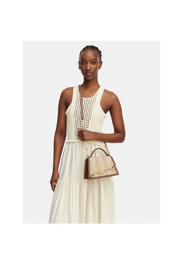 Karl Lagerfeld - Torebka KARL LAGERFELD. Kolor: beżowy