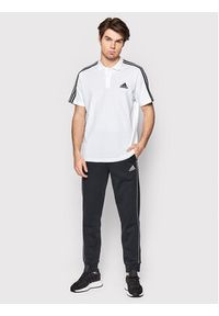 Adidas - adidas Polo Aeroready Essentials Pique Embroidered Small Logo 3-Stripes GK9138 Biały Regular Fit. Typ kołnierza: polo. Kolor: biały. Materiał: bawełna #3