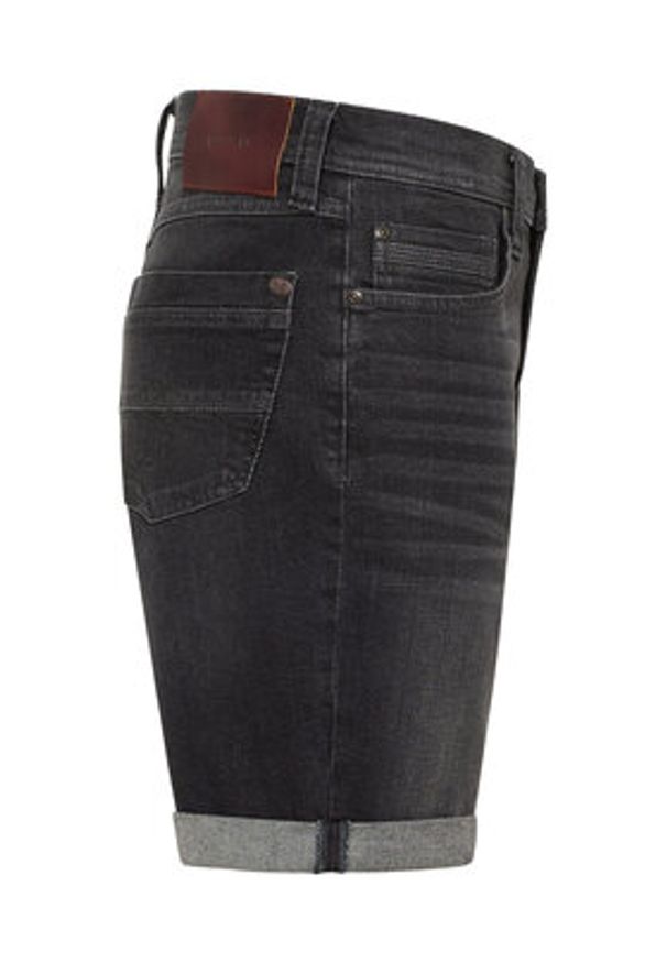 Mustang Szorty jeansowe Washington 1016453 Czarny Straight Fit. Kolor: czarny. Materiał: bawełna
