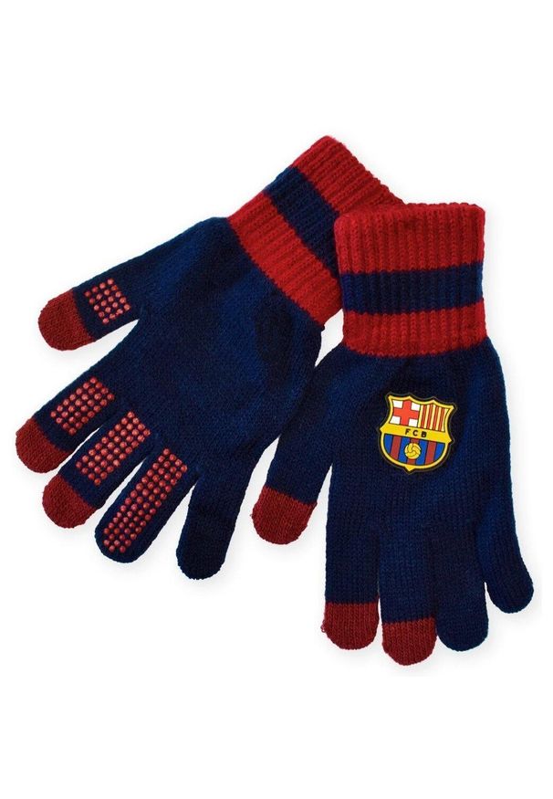 FC Barcelona rękawiczki zimowe L granatowy. Kolor: niebieski. Sezon: zima. Styl: wakacyjny