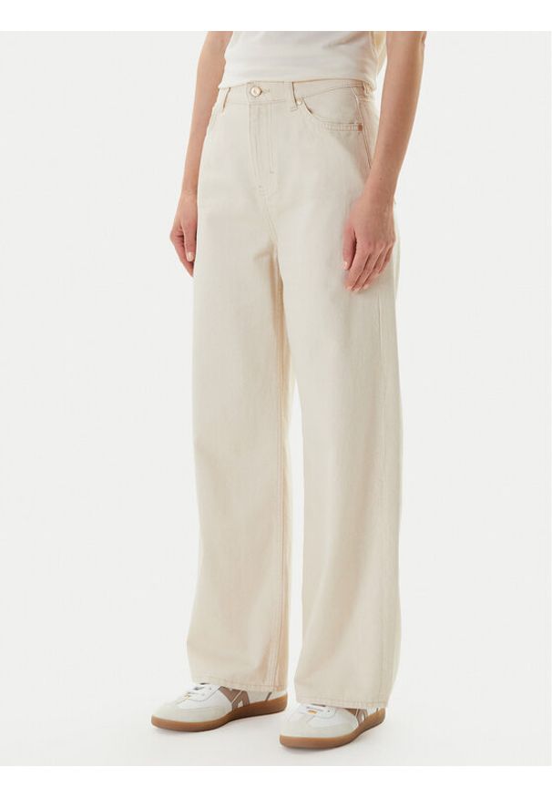 Mustang Jeansy Luise 1016209 Écru Wide Fit