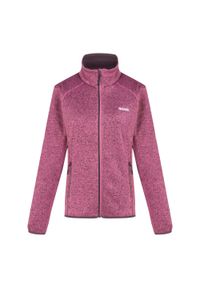 Regatta - Bluza Polarowa Damska Melanżowy Pełen Suwak Newhill. Kolor: fioletowy. Materiał: polar. Wzór: melanż. Sezon: zima. Sport: turystyka piesza #1