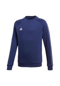 Adidas - Bluza dziecięca adidas Core 18. Kolor: niebieski, wielokolorowy, biały. Sport: piłka nożna