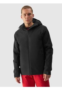 4f - 4F Kurtka narciarska membrana 5000 męska - czarna S. Okazja: na co dzień. Typ kołnierza: kaptur. Kolor: czarny. Materiał: poliester, syntetyk, materiał, puch. Długość: długie. Sezon: zima. Styl: casual, sportowy, klasyczny #1