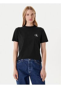 Calvin Klein Jeans Komplet 2 t-shirtów LV047C905G Czarny Regular Fit. Kolor: czarny. Materiał: bawełna