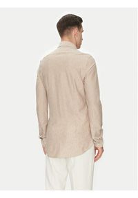 Michael Kors Koszula MK0DS01538 Beżowy Slim Fit. Kolor: beżowy. Materiał: bawełna