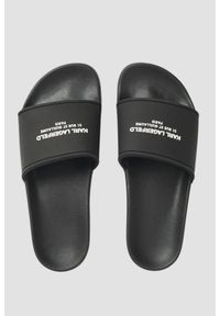 Karl Lagerfeld - KARL LAGERFELD Czarne męskie klapki KONDO RSG Logo, Rozmiar 41. Kolor: czarny #3