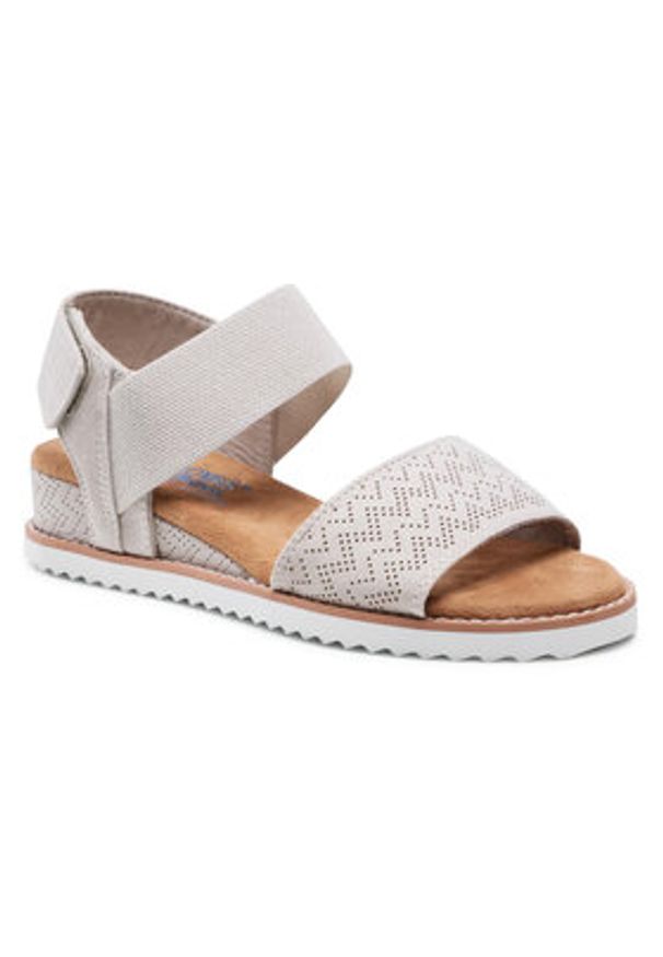 skechers - Skechers Sandały BOBS Desert Kiss 31440/OFWT Beżowy. Kolor: beżowy. Materiał: materiał