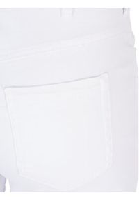 Zizzi Szorty jeansowe O10305H Biały Slim Fit. Kolor: biały. Materiał: syntetyk, bawełna #6