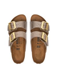 Birkenstock Klapki Sydney Cushion Buckle 1029372 Złoty. Kolor: złoty. Materiał: skóra #6